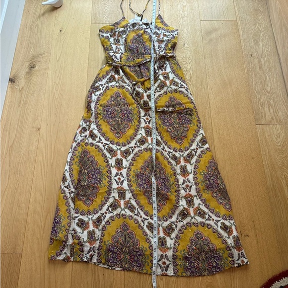 Anthropologie Akemi + Kin Medallion Maxi Dress yellow gold - S - Picture 13 of 15
